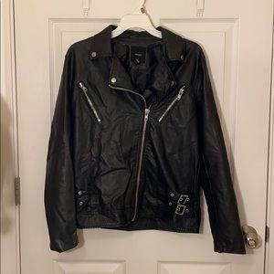 Faux Leather Moto Jacket